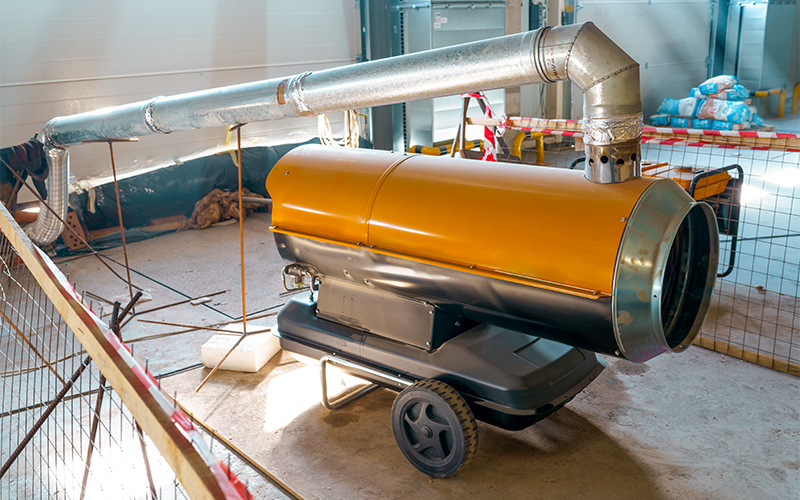 Baustellen & Bauheizung ölheizgebläse auf baustelle